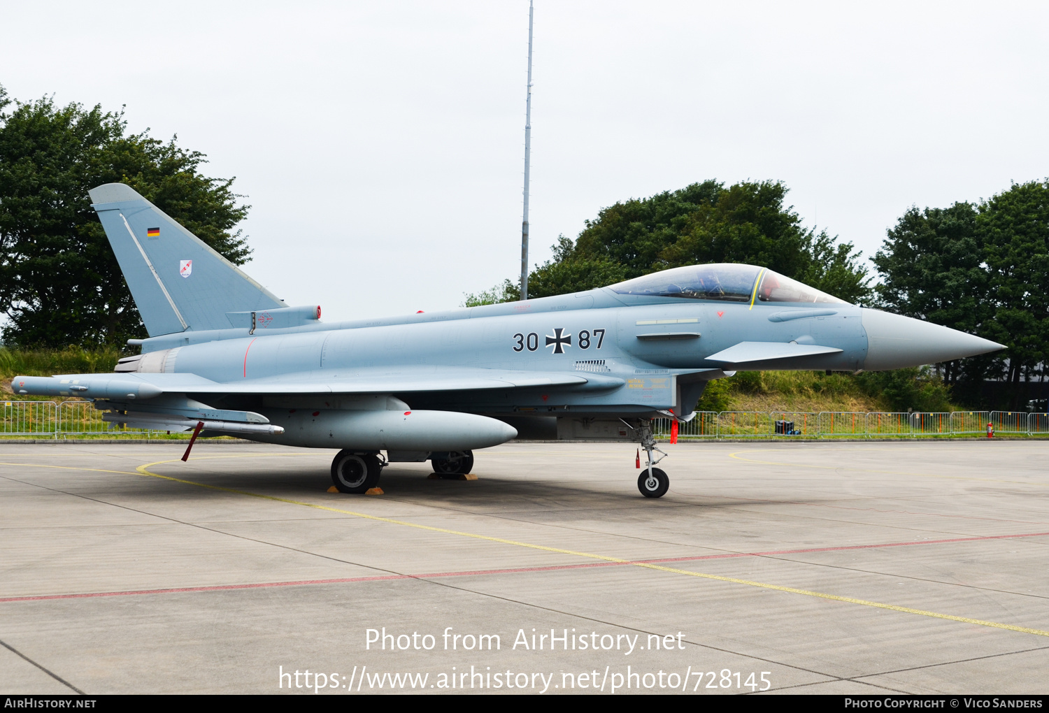 Aircraft Photo of 3087 | Eurofighter EF-2000 Typhoon S | Germany - Air Force | AirHistory.net #728145