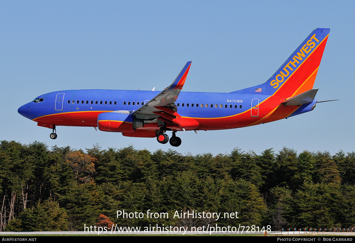 Aircraft Photo of N470WN | Boeing 737-7H4 | Southwest Airlines | AirHistory.net #728148