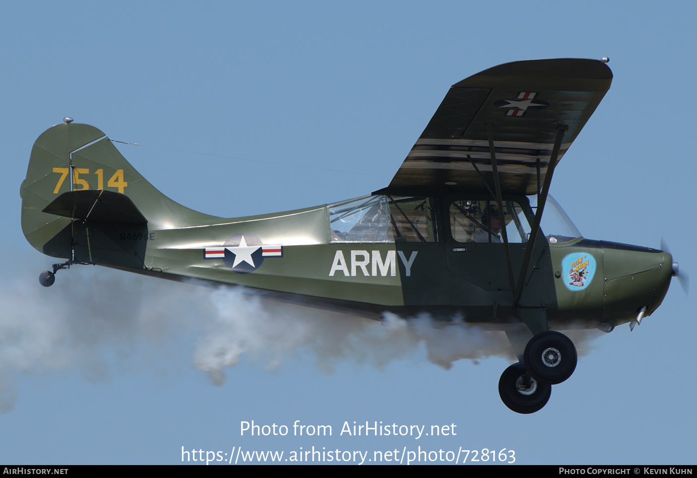 Aircraft Photo of N4698E / 7514 | Champion 7EC Traveler | USA - Army | AirHistory.net #728163