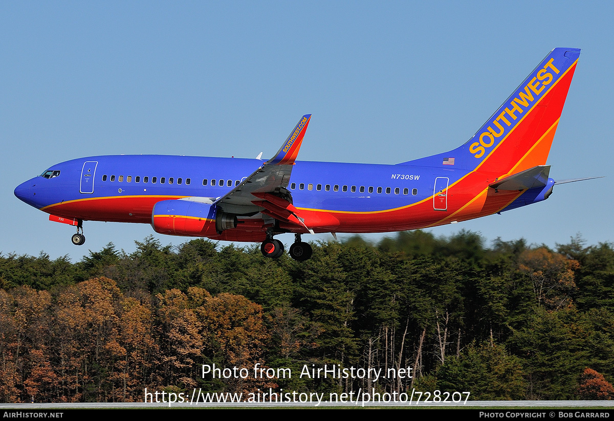 Aircraft Photo of N730SW | Boeing 737-7H4 | Southwest Airlines | AirHistory.net #728207