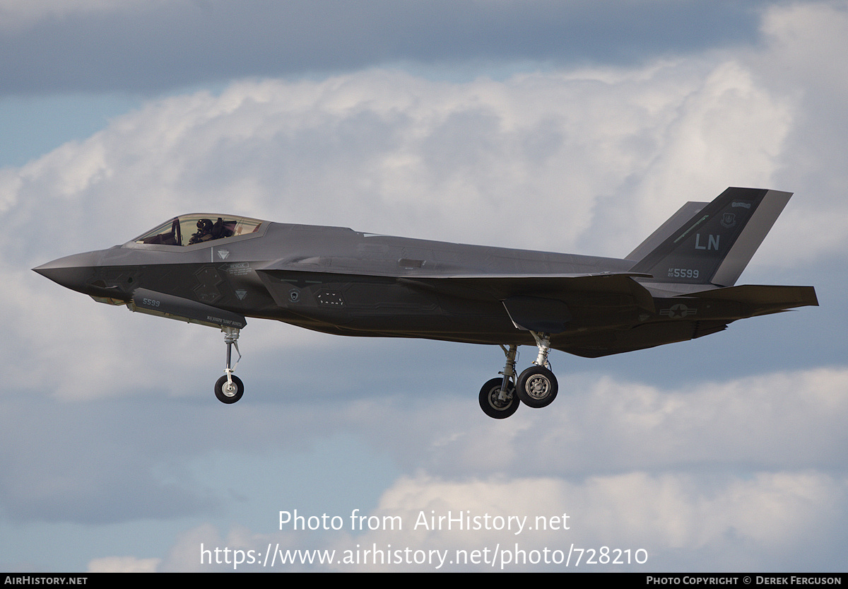 Aircraft Photo of 20-5599 / AF20-5599 | Lockheed Martin F-35A Lightning II | USA - Air Force | AirHistory.net #728210