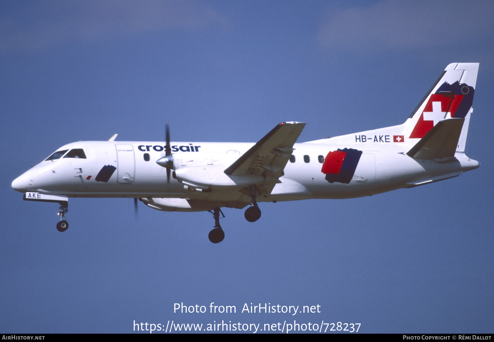 Aircraft Photo of HB-AKE | Saab 340B | Crossair | AirHistory.net #728237