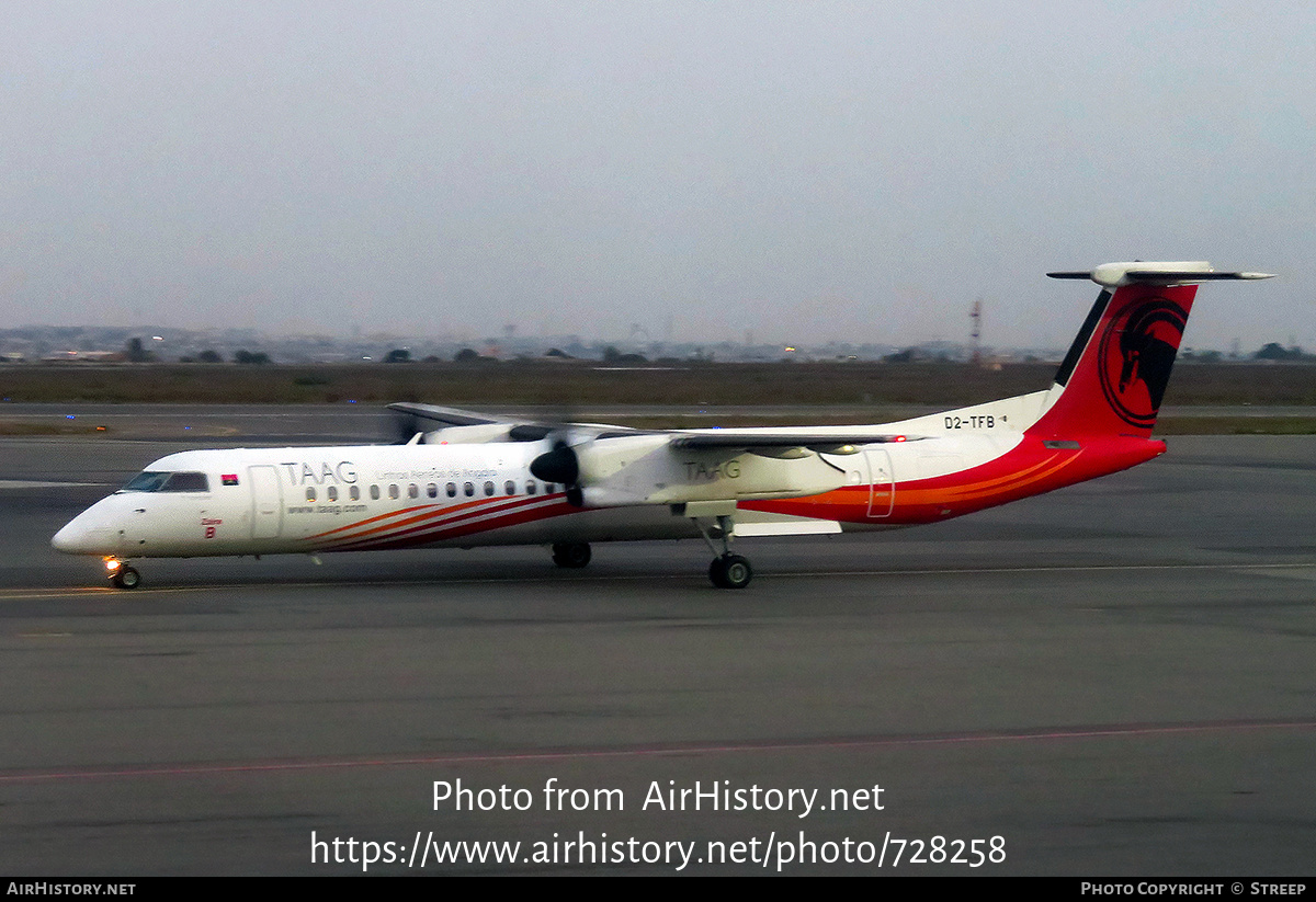 Aircraft Photo of D2-TFB | Bombardier DHC-8-402 Dash 8 | TAAG Angola Airlines - Linhas Aéreas de Angola | AirHistory.net #728258