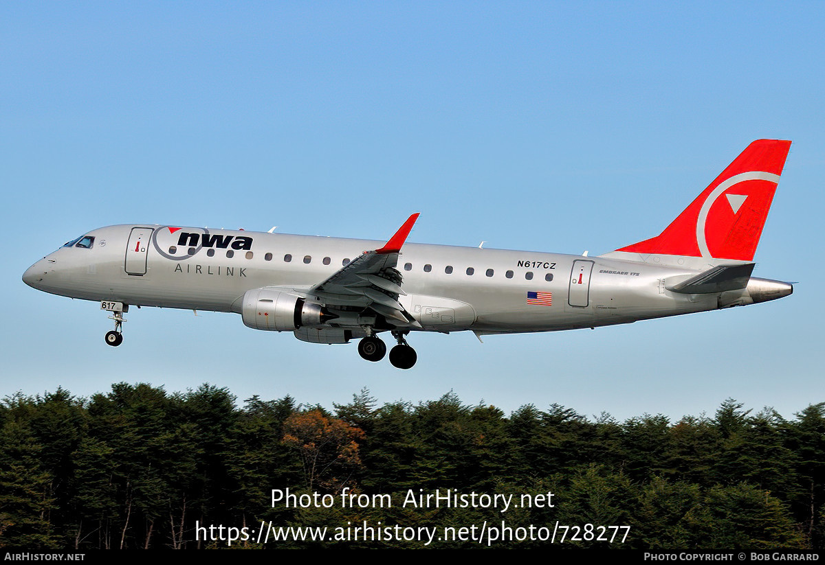 Aircraft Photo of N617CZ | Embraer ERJ-175SC (ERJ-170-200SC) | NWA Airlink | AirHistory.net #728277