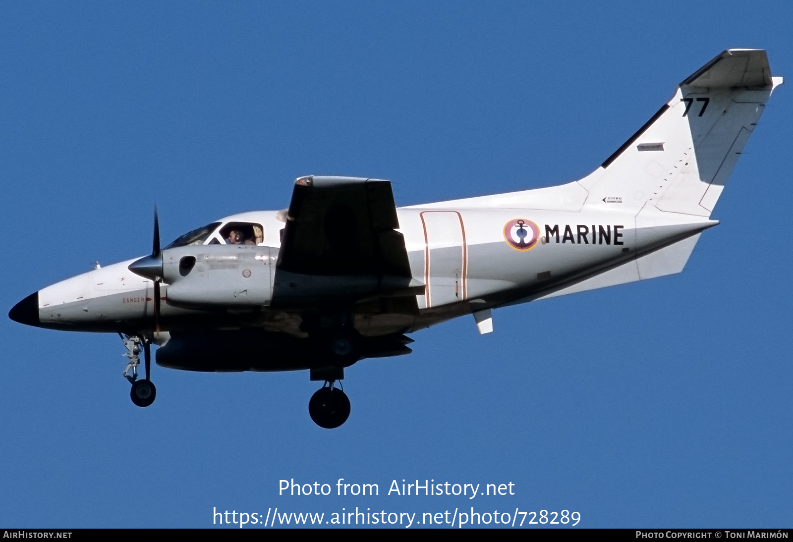 Aircraft Photo of 77 | Embraer EMB-121AN Xingu | France - Navy | AirHistory.net #728289