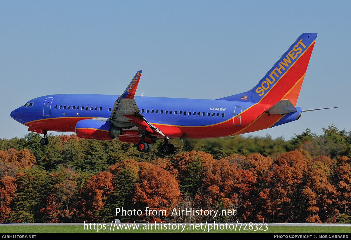 Aircraft Photo of N444WN | Boeing 737-7H4 | Southwest Airlines | AirHistory.net #728323