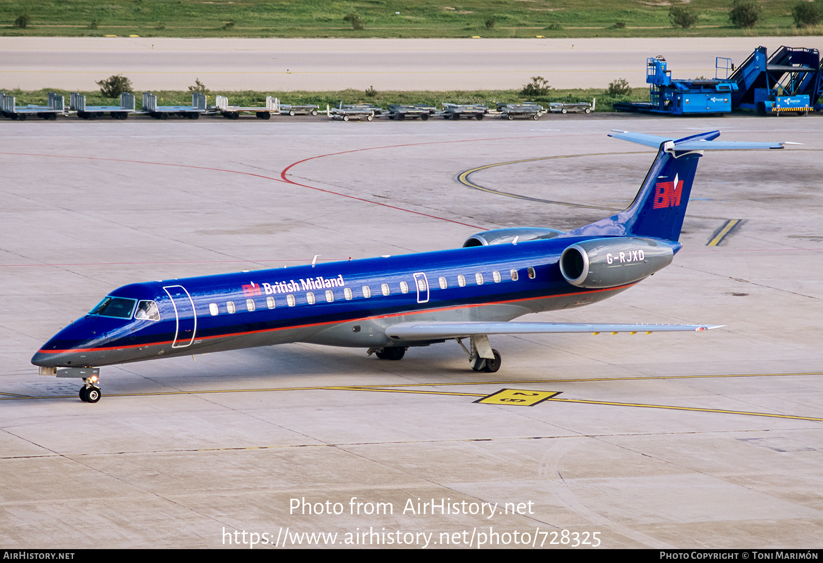 Aircraft Photo of G-RJXD | Embraer ERJ-145EP (EMB-145EP) | British Midland Airways - BMA | AirHistory.net #728325