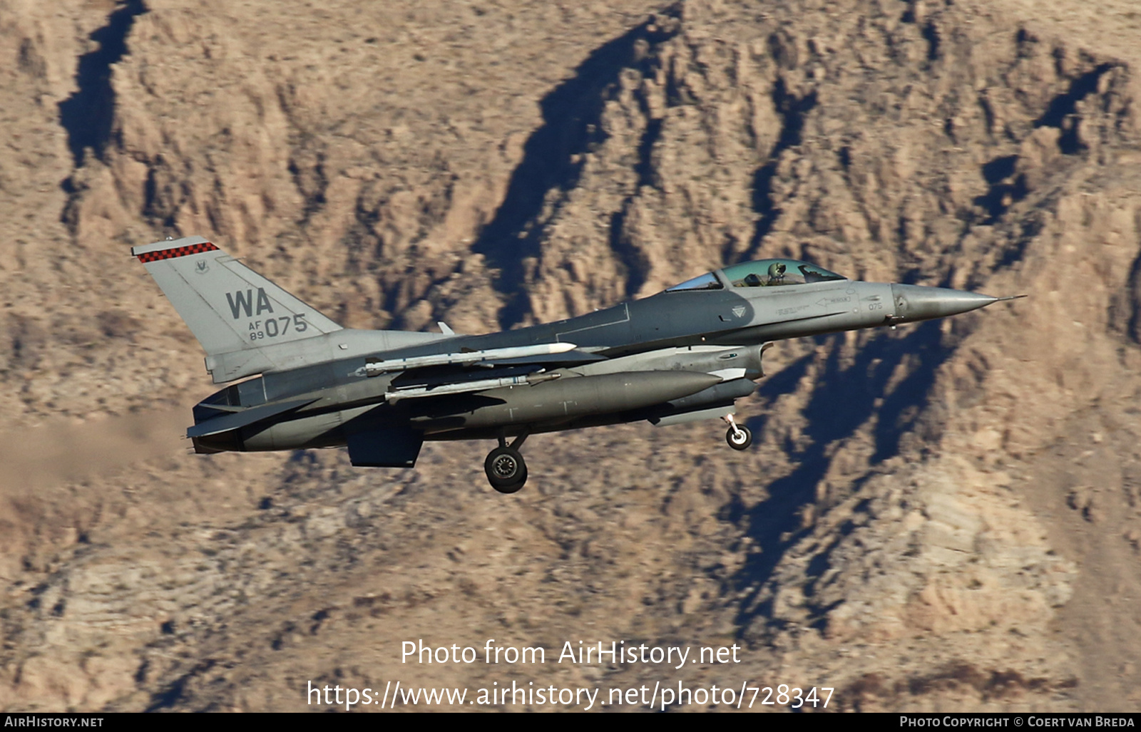 Aircraft Photo of 89-2075 / AF89-075 | General Dynamics F-16CM Fighting Falcon | USA - Air Force | AirHistory.net #728347