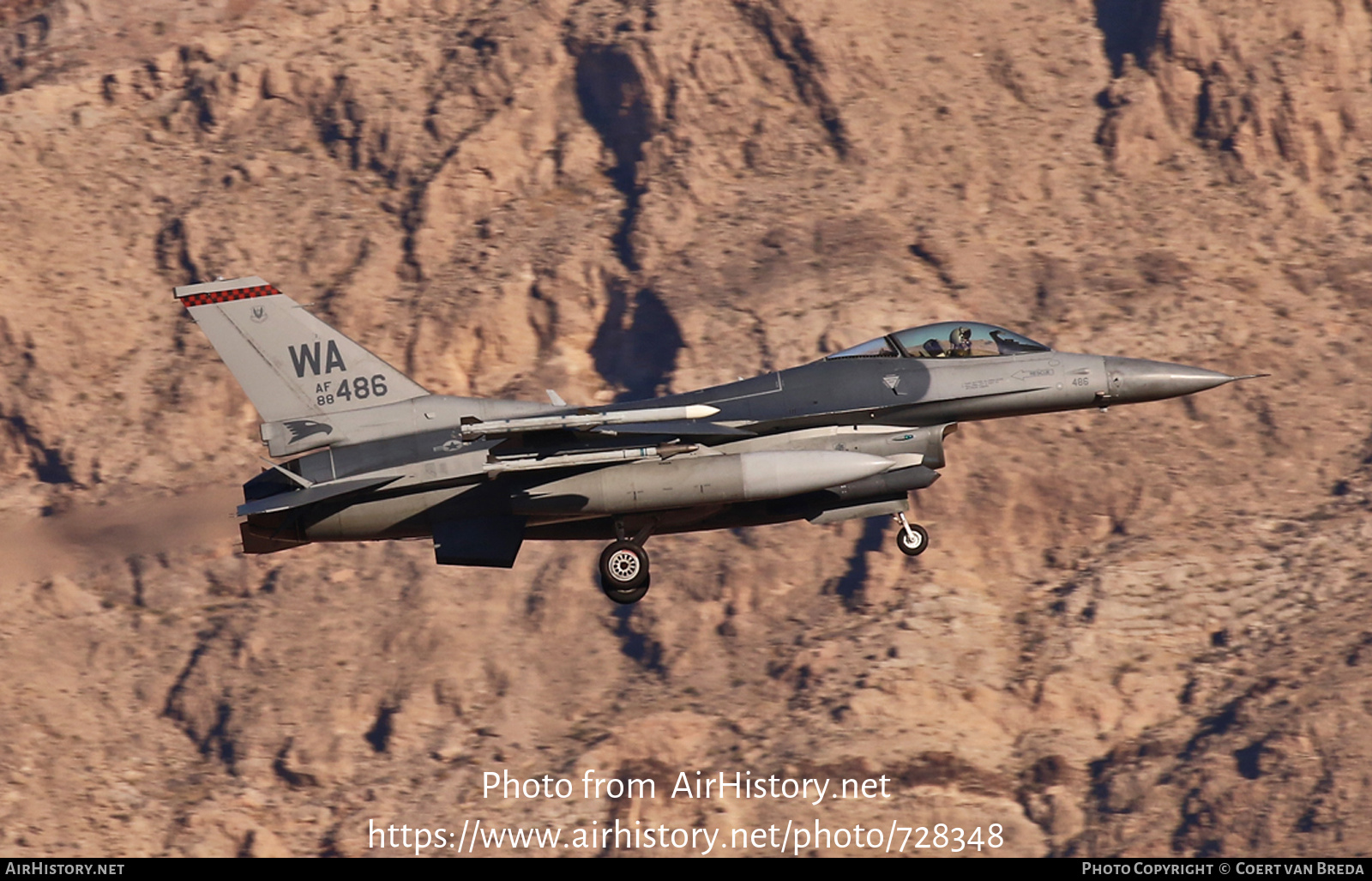 Aircraft Photo of 88-0486 / AF88-486 | General Dynamics F-16CM Fighting Falcon | USA - Air Force | AirHistory.net #728348