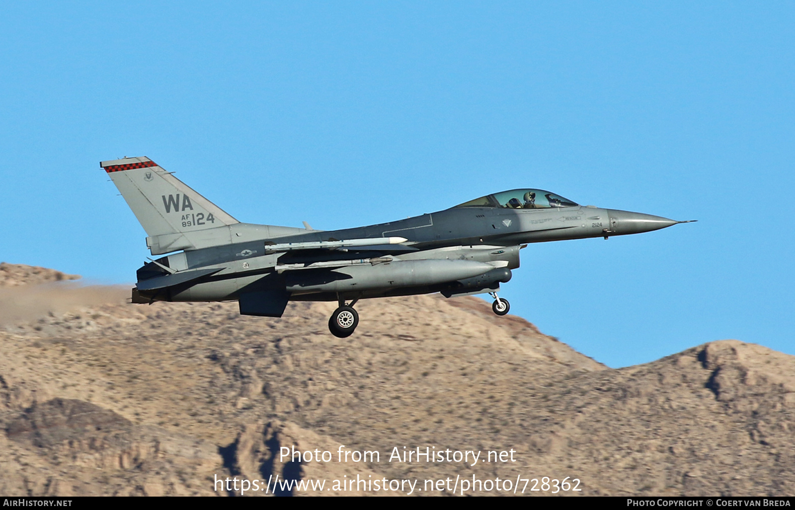 Aircraft Photo of 89-2124 / AF89-124 | General Dynamics F-16CM Fighting Falcon | USA - Air Force | AirHistory.net #728362