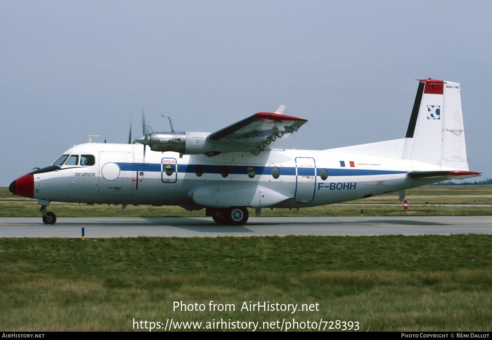 Aircraft Photo of F-BOHH | Nord 262A-35 | DGAC - Direction Générale de l'Aviation Civile | AirHistory.net #728393