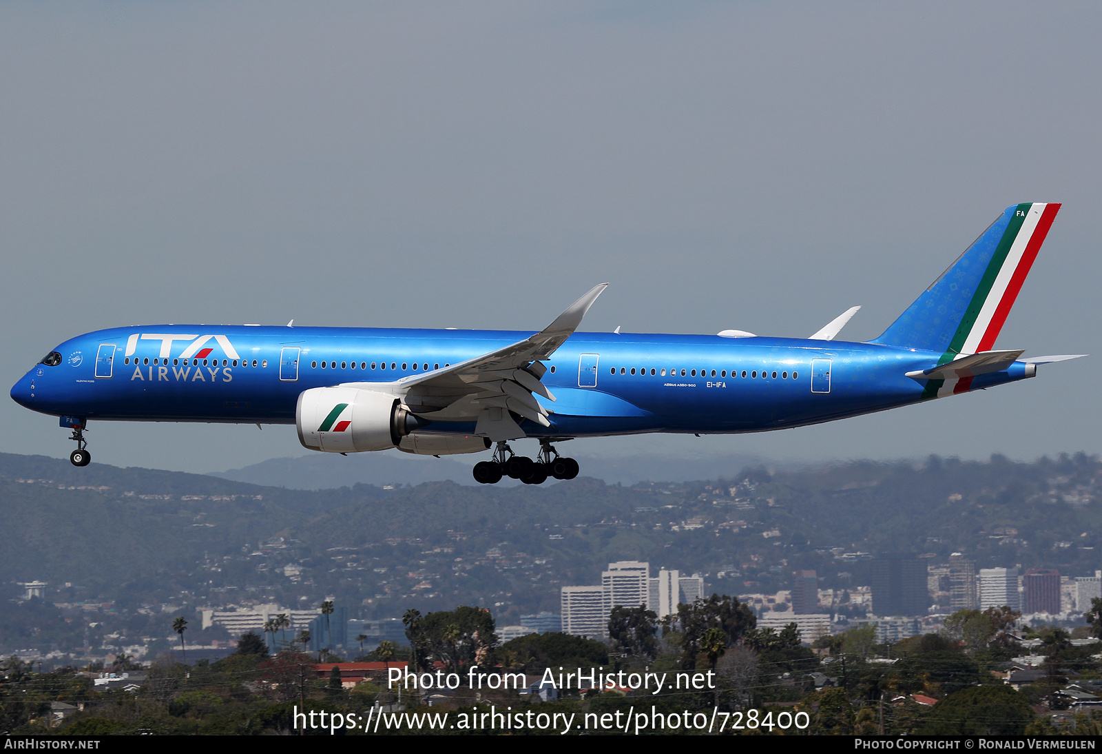 Aircraft Photo of EI-IFA | Airbus A350-941 | ITA Airways | AirHistory.net #728400