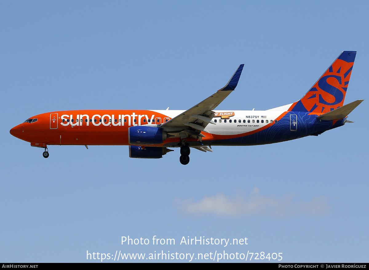 Aircraft Photo of N837SY | Boeing 737-8KN | Sun Country Airlines | AirHistory.net #728405