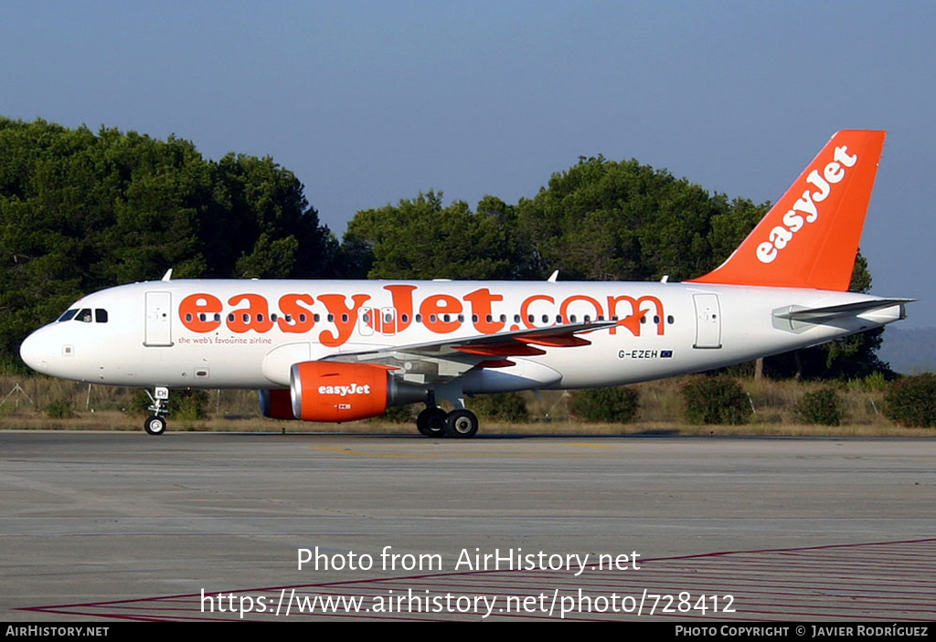 Aircraft Photo of G-EZEH | Airbus A319-111 | EasyJet | AirHistory.net #728412