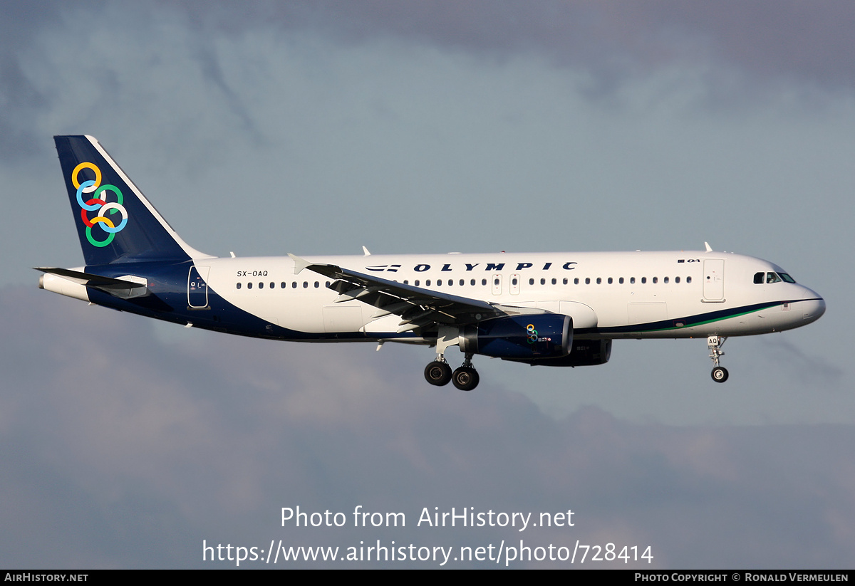 Aircraft Photo of SX-OAQ | Airbus A320-232 | Olympic | AirHistory.net #728414