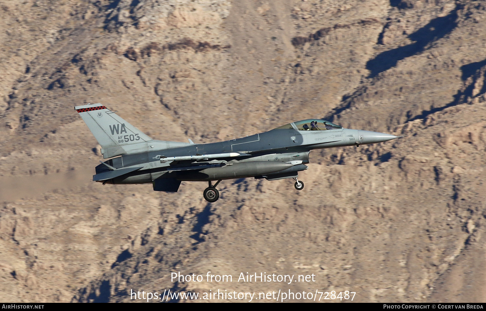 Aircraft Photo of 88-0503 / AF88-503 | General Dynamics F-16CM Fighting Falcon | USA - Air Force | AirHistory.net #728487