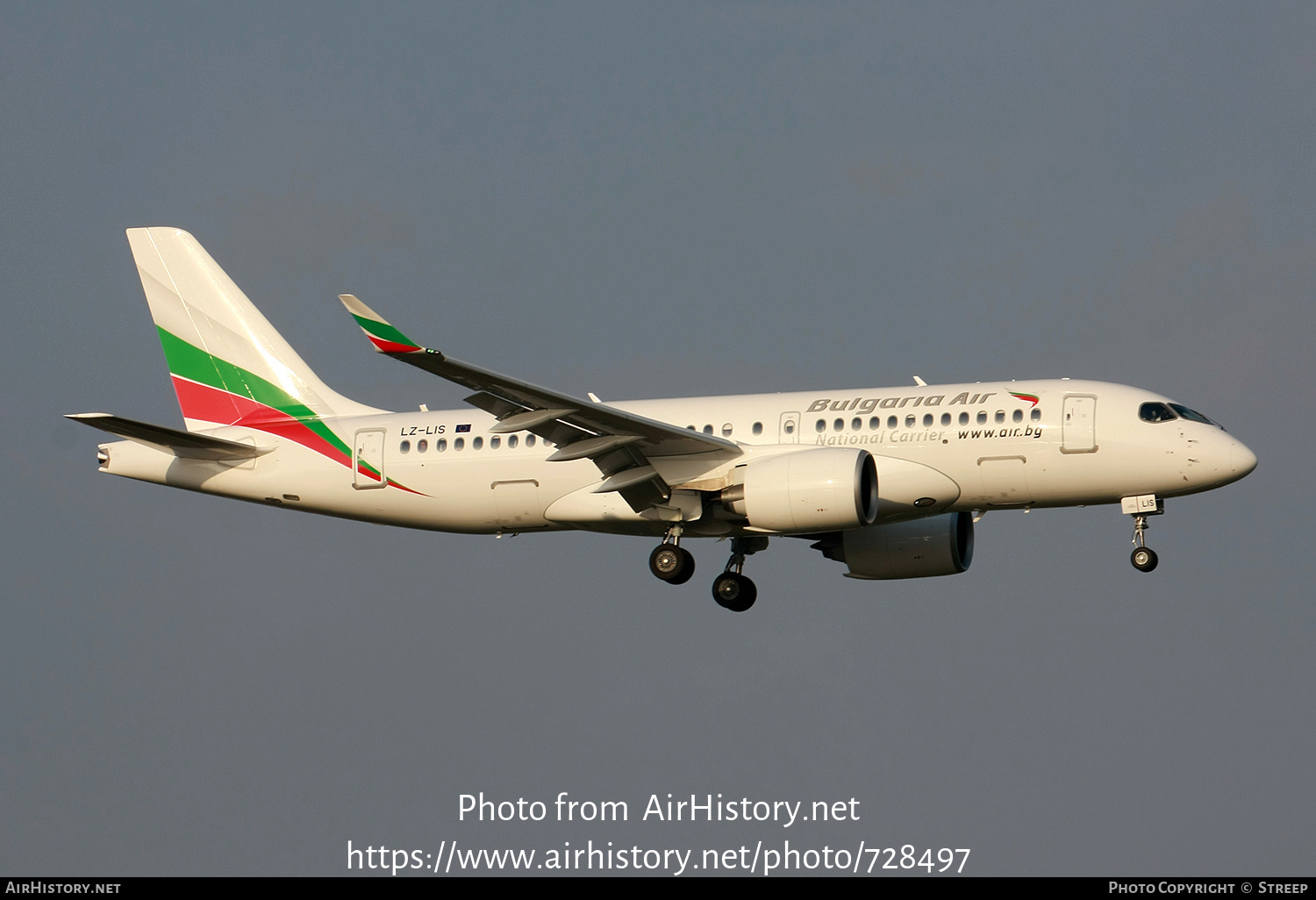 Aircraft Photo of LZ-LIS | Airbus A220-100 (BD-500-1A10) | Bulgaria Air | AirHistory.net #728497