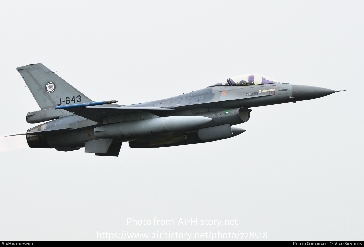 Aircraft Photo of J-643 | General Dynamics F-16AM Fighting Falcon | Netherlands - Air Force | AirHistory.net #728518