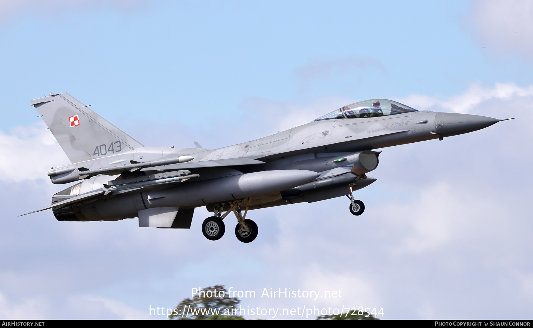 Aircraft Photo of 4043 | Lockheed Martin F-16C Fighting Falcon | Poland - Air Force | AirHistory.net #728544