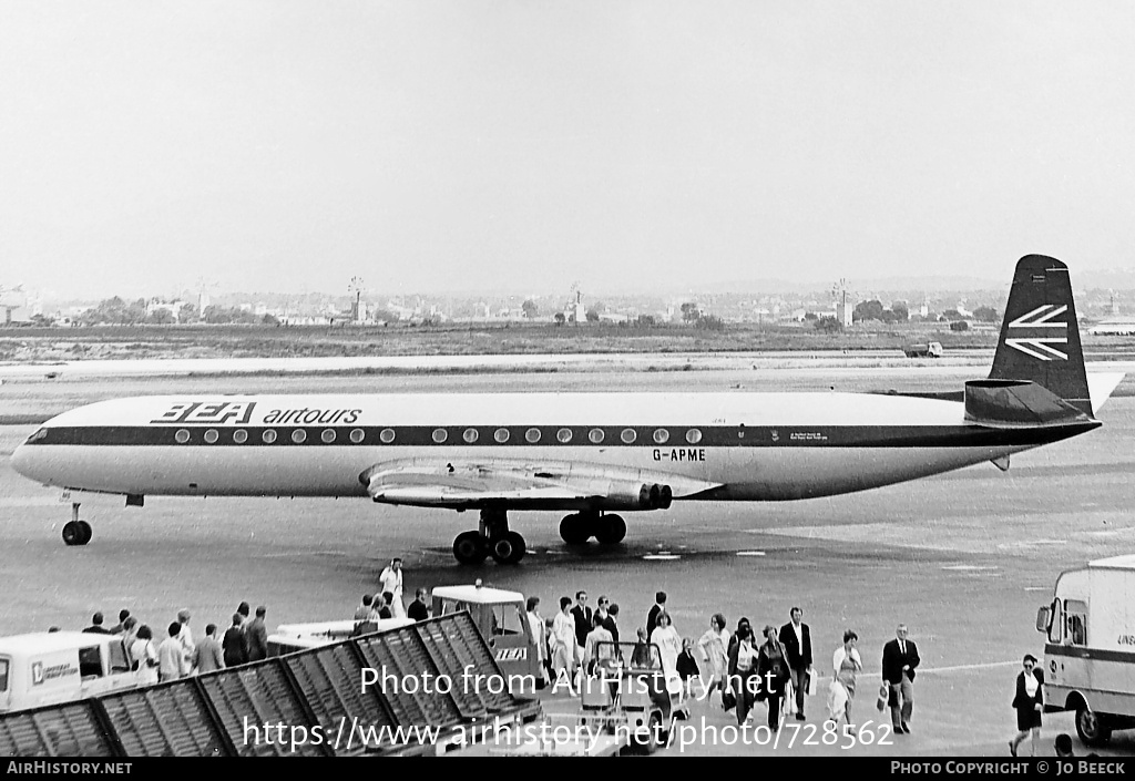 Aircraft Photo of G-APME | De Havilland D.H. 106 Comet 4B | BEA Airtours - British European Airways | AirHistory.net #728562