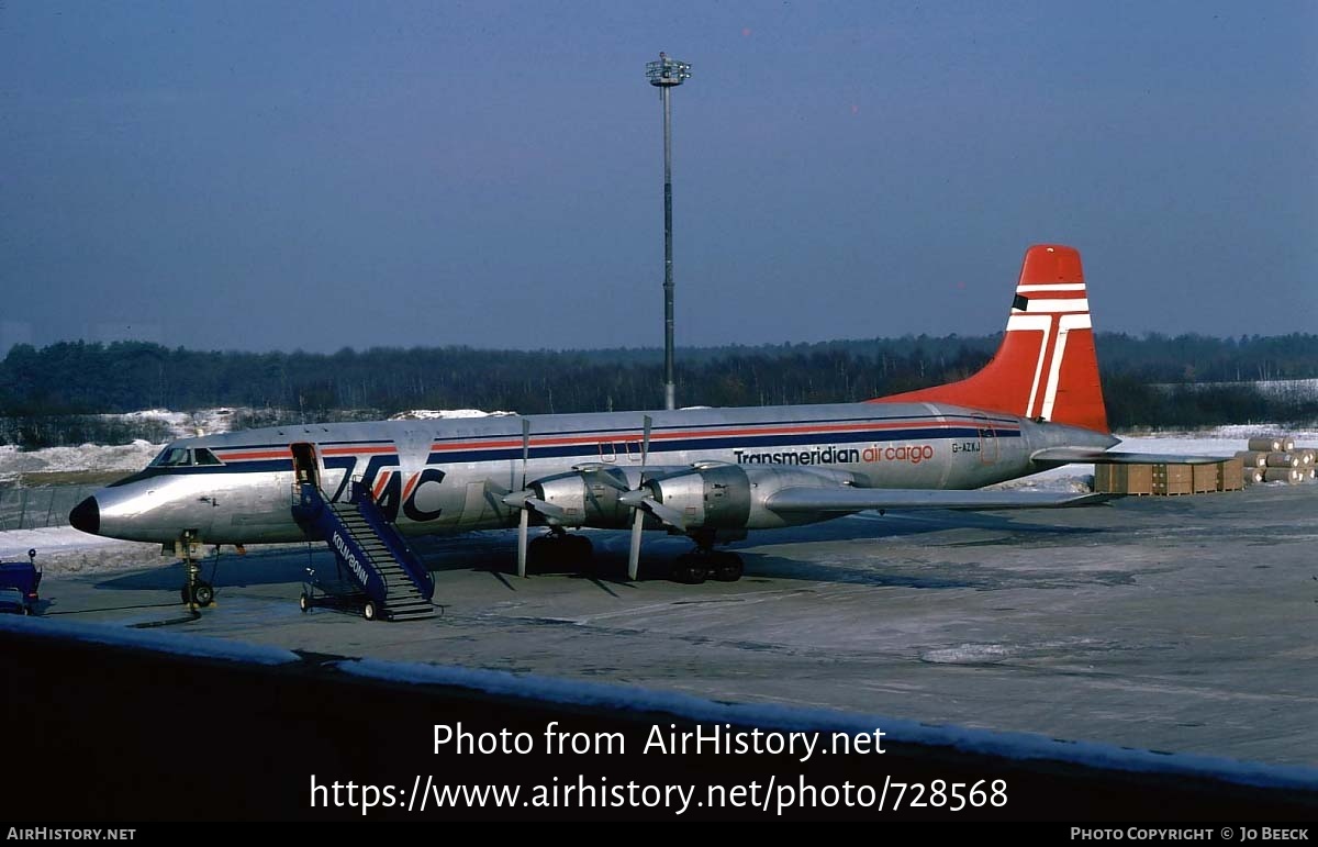 Aircraft Photo of G-AZKJ | Canadair CL-44D4-2 | Transmeridian Air Cargo | AirHistory.net #728568