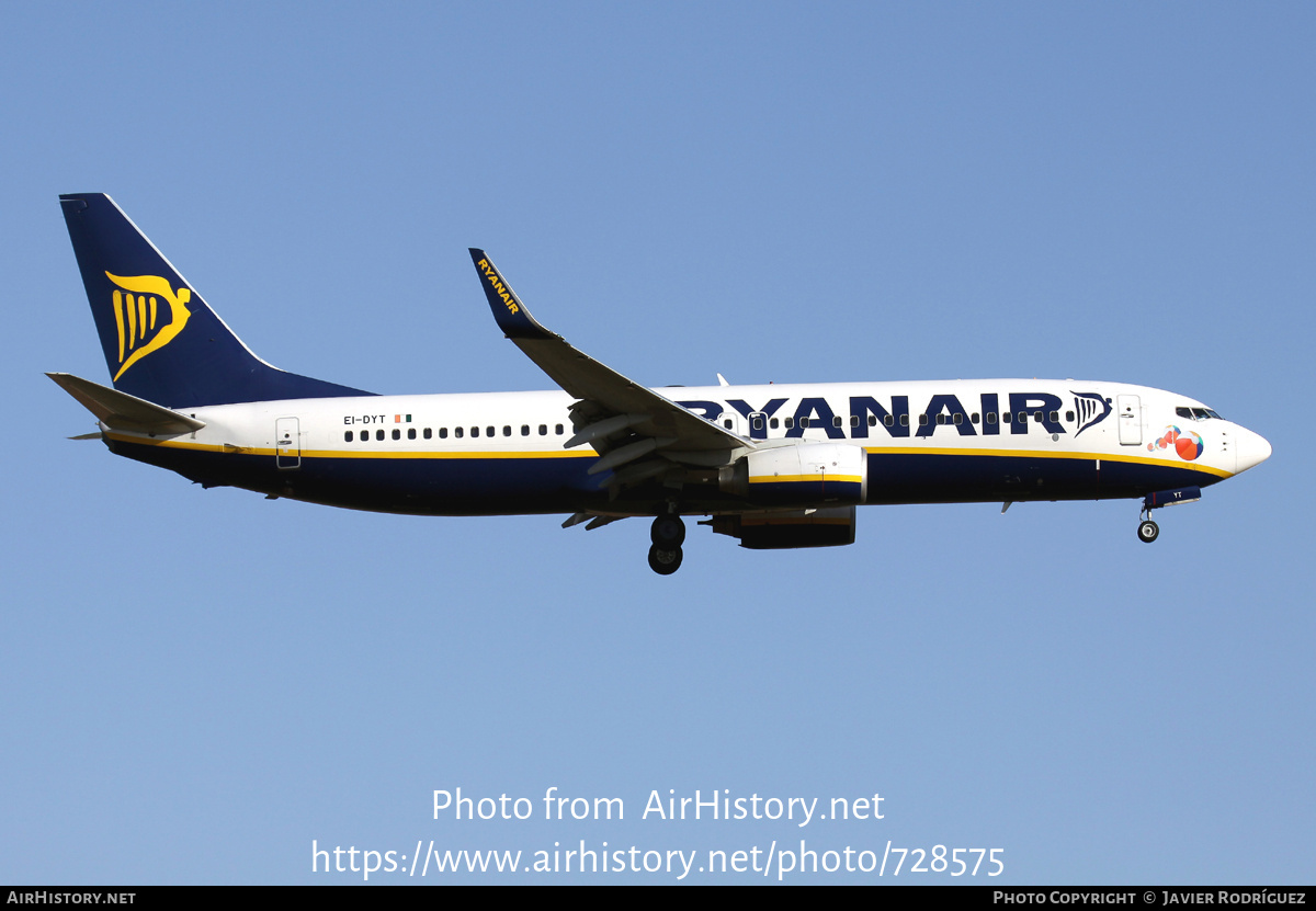 Aircraft Photo of EI-DYT | Boeing 737-8AS | Ryanair | AirHistory.net #728575