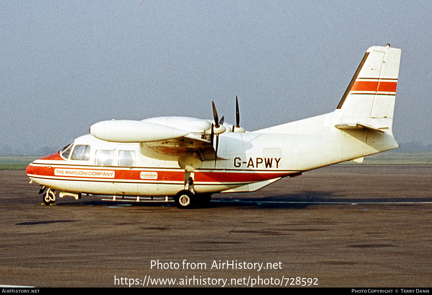 Aircraft Photo of G-APWY | Piaggio P-166AL-1 | Marconi | AirHistory.net #728592