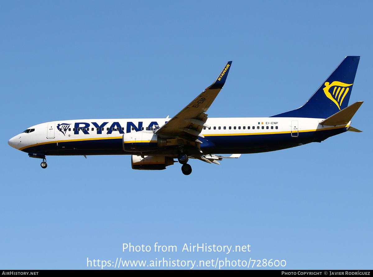 Aircraft Photo of EI-ENP | Boeing 737-8AS | Ryanair | AirHistory.net #728600