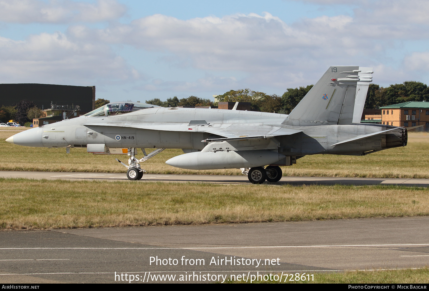 Aircraft Photo of HN-419 | McDonnell Douglas F/A-18C Hornet | Finland - Air Force | AirHistory.net #728611