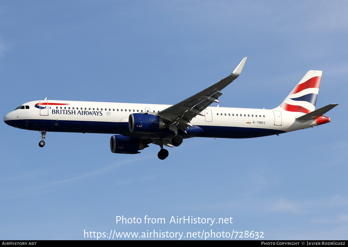 Aircraft Photo of G-TNEC | Airbus A321-251NX | British Airways | AirHistory.net #728632