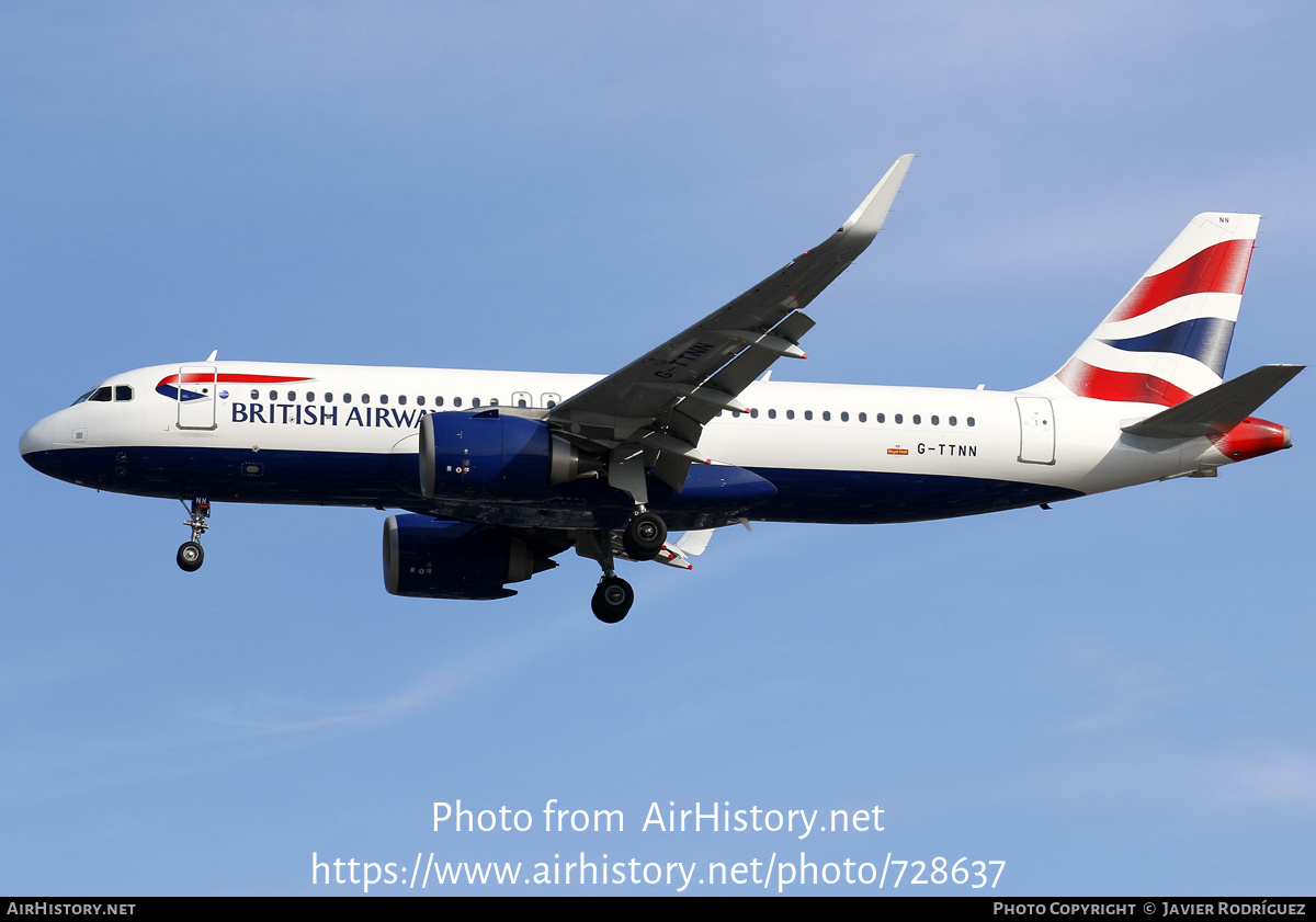 Aircraft Photo of G-TTNN | Airbus A320-251N | British Airways | AirHistory.net #728637