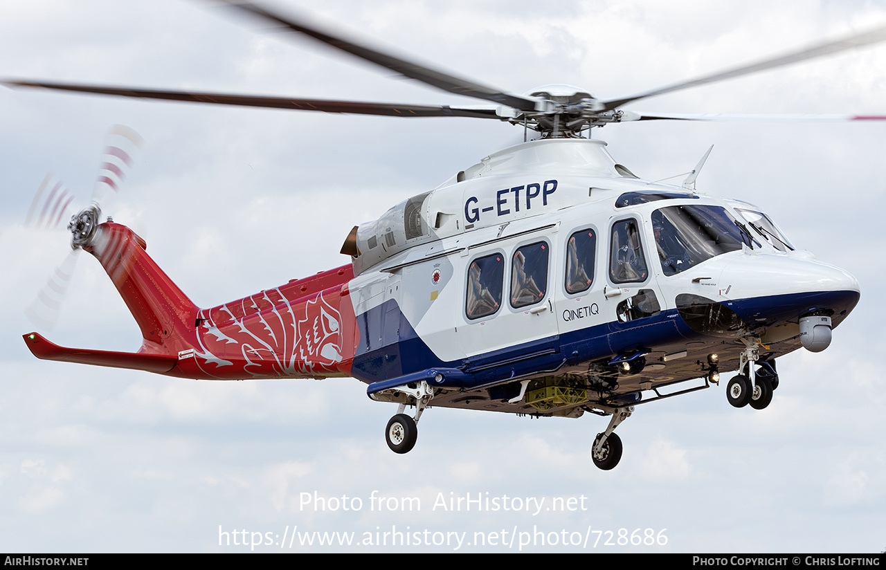 Aircraft Photo of G-ETPP | Leonardo AW-139 | QinetiQ | AirHistory.net #728686