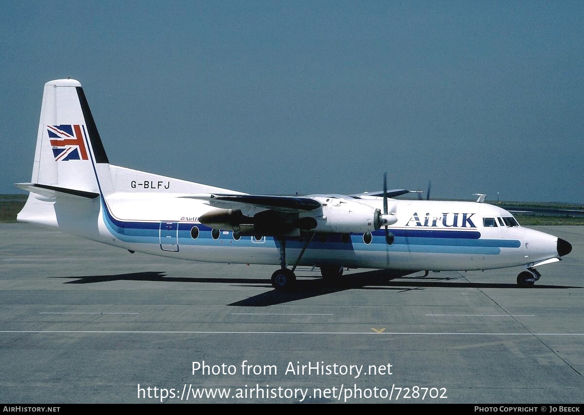 Aircraft Photo of G-BLFJ | Fokker F27-100 Friendship | Air UK | AirHistory.net #728702