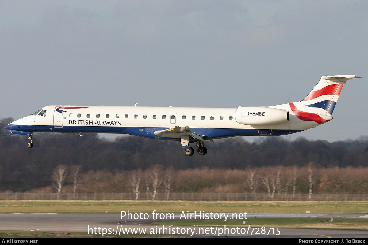 Aircraft Photo of G-EMBE | Embraer ERJ-145EU (EMB-145EU) | British Airways | AirHistory.net #728715