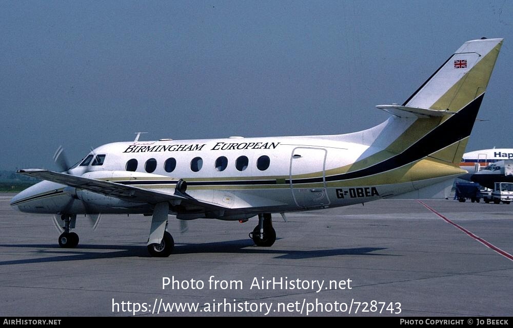 Aircraft Photo of G-OBEA | British Aerospace BAe-3102 Jetstream 31 | Birmingham European Airways - BEA | AirHistory.net #728743