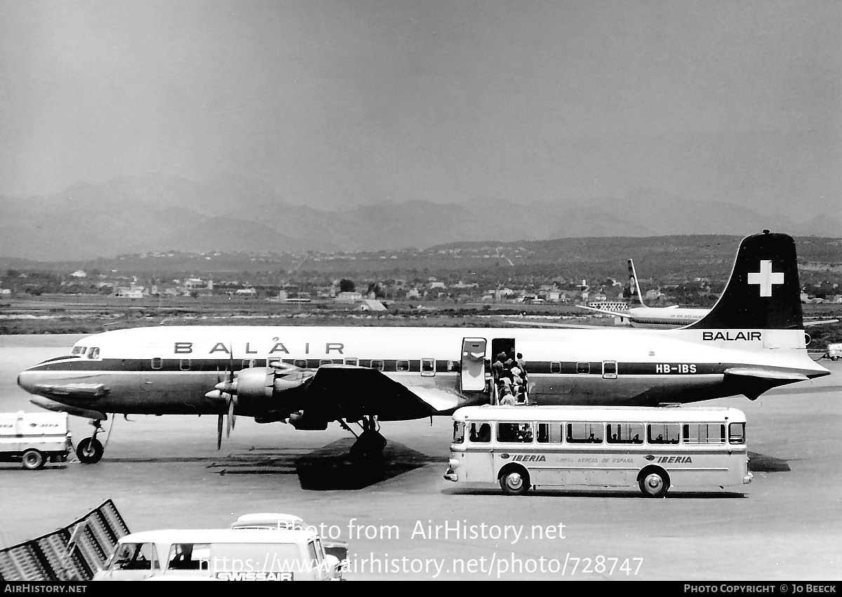 Aircraft Photo of HB-IBS | Douglas DC-6C | Balair | AirHistory.net #728747