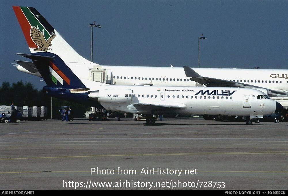 Aircraft Photo of HA-LMB | Fokker 70 (F28-0070) | Malév - Hungarian Airlines | AirHistory.net #728753