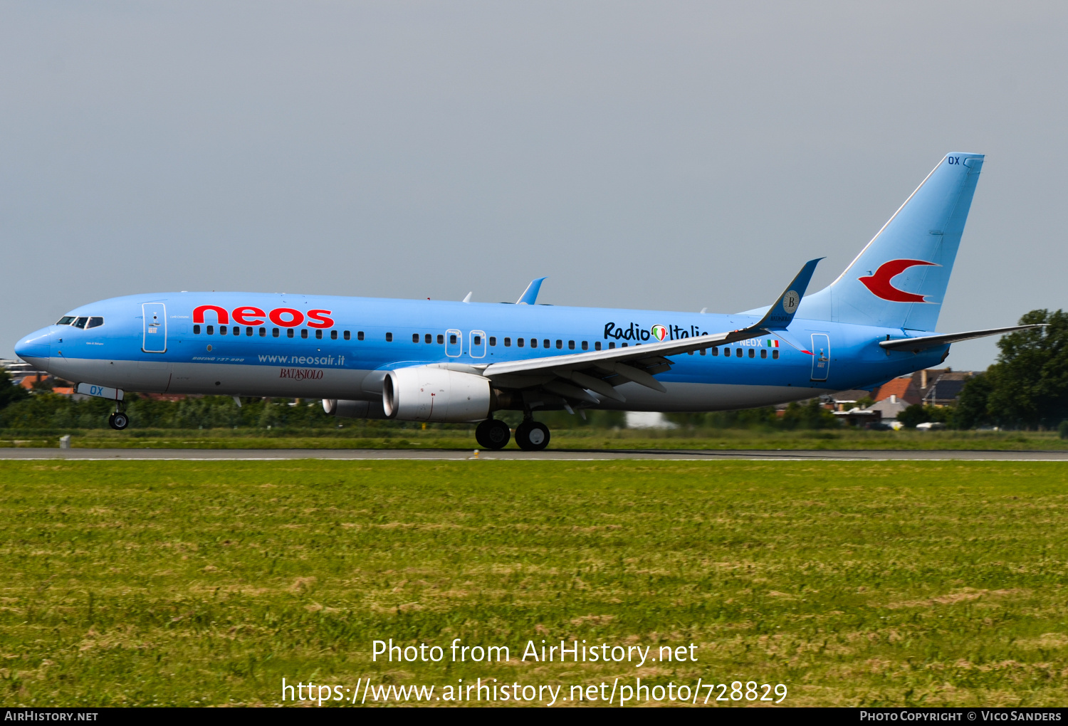 Aircraft Photo of I-NEOX | Boeing 737-86N | Neos | AirHistory.net #728829