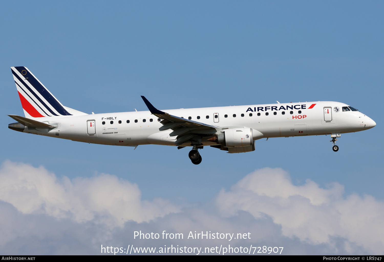 Aircraft Photo of F-HBLY | Embraer 190STD (ERJ-190-100STD) | Air France | AirHistory.net #728907