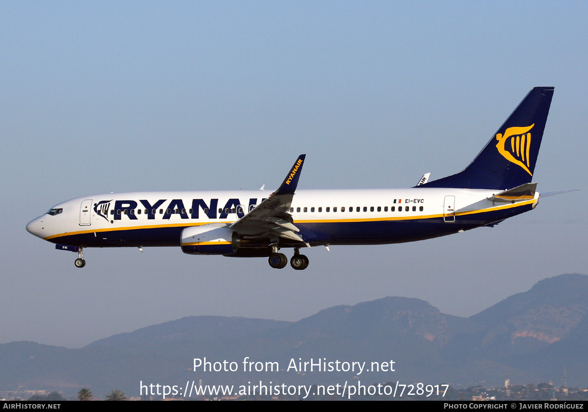 Aircraft Photo of EI-EVC | Boeing 737-8AS | Ryanair | AirHistory.net #728917