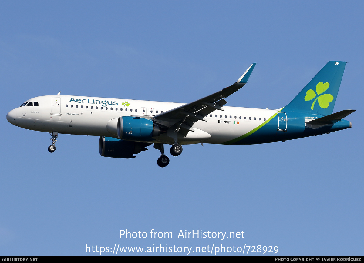 Aircraft Photo of EI-NSF | Airbus A320-251N | Aer Lingus | AirHistory.net #728929