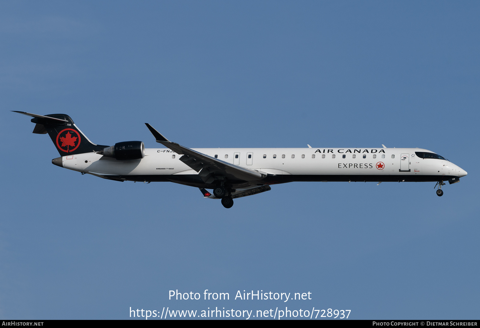 Aircraft Photo of C-FNJZ | Bombardier CRJ-900 (CL-600-2D24) | Air Canada Express | AirHistory.net #728937