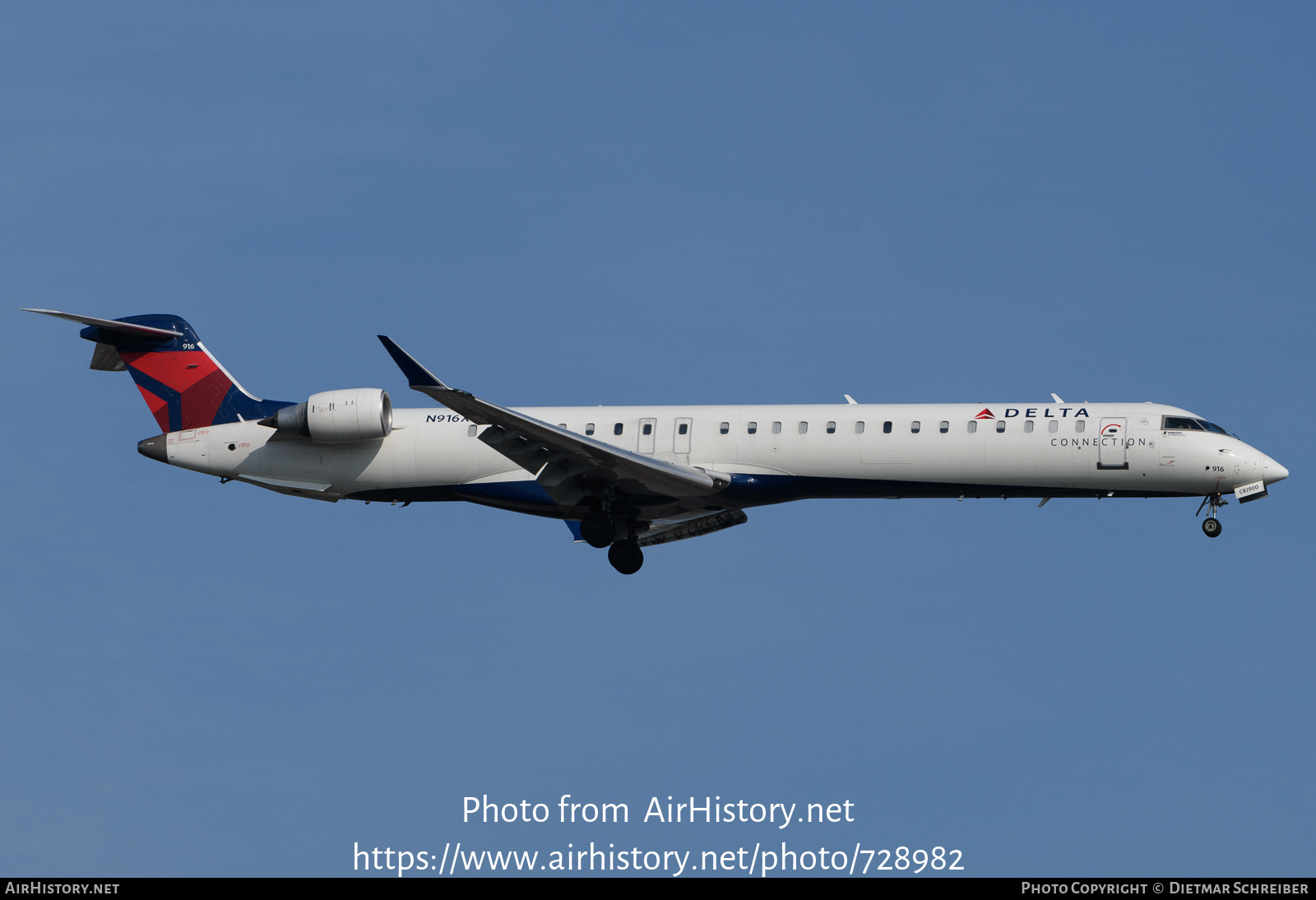 Aircraft Photo of N916XJ | Bombardier CRJ-900LR (CL-600-2D24) | Delta Connection | AirHistory.net #728982