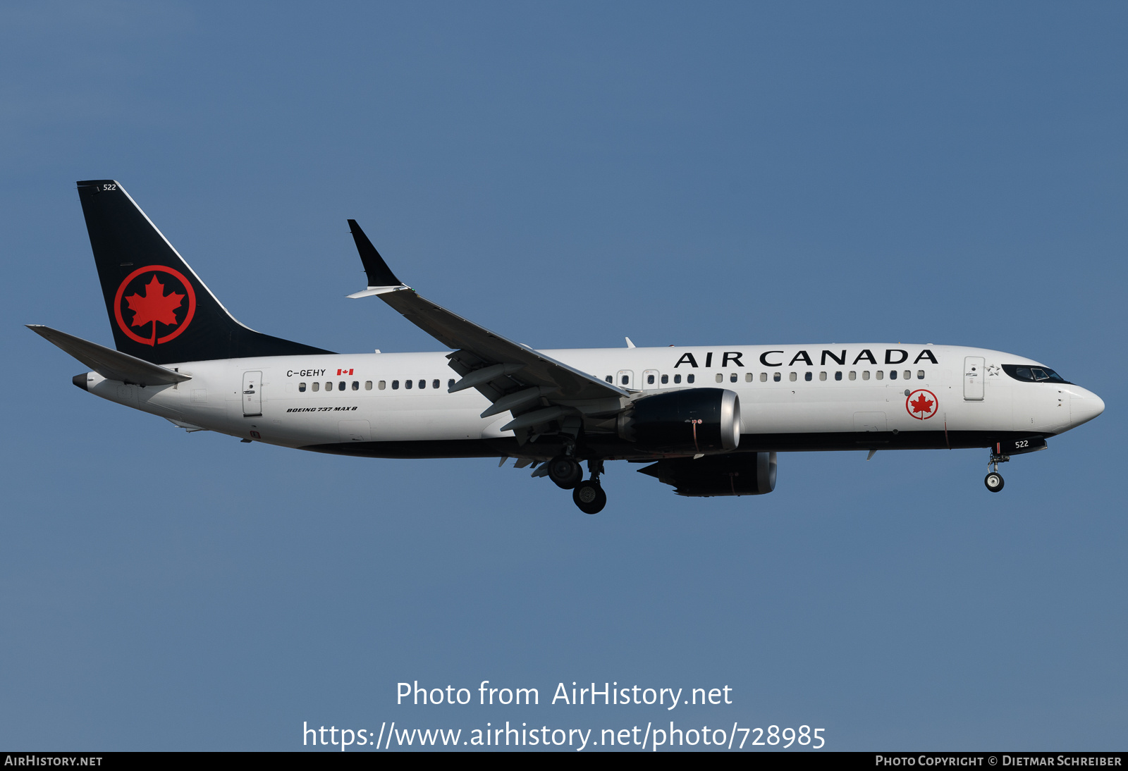 Aircraft Photo of C-GEHY | Boeing 737-8 Max 8 | Air Canada | AirHistory.net #728985