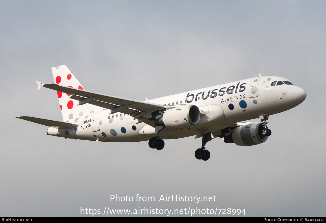 Aircraft Photo of OO-SSB | Airbus A319-111 | Brussels Airlines | AirHistory.net #728994