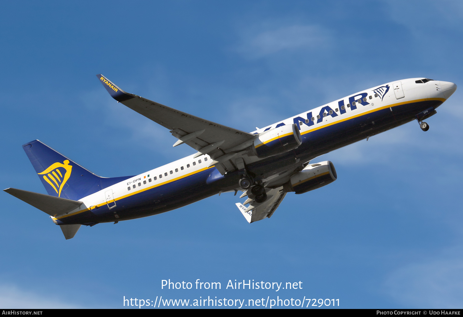 Aircraft Photo of EI-DPN | Boeing 737-8AS | Ryanair | AirHistory.net #729011