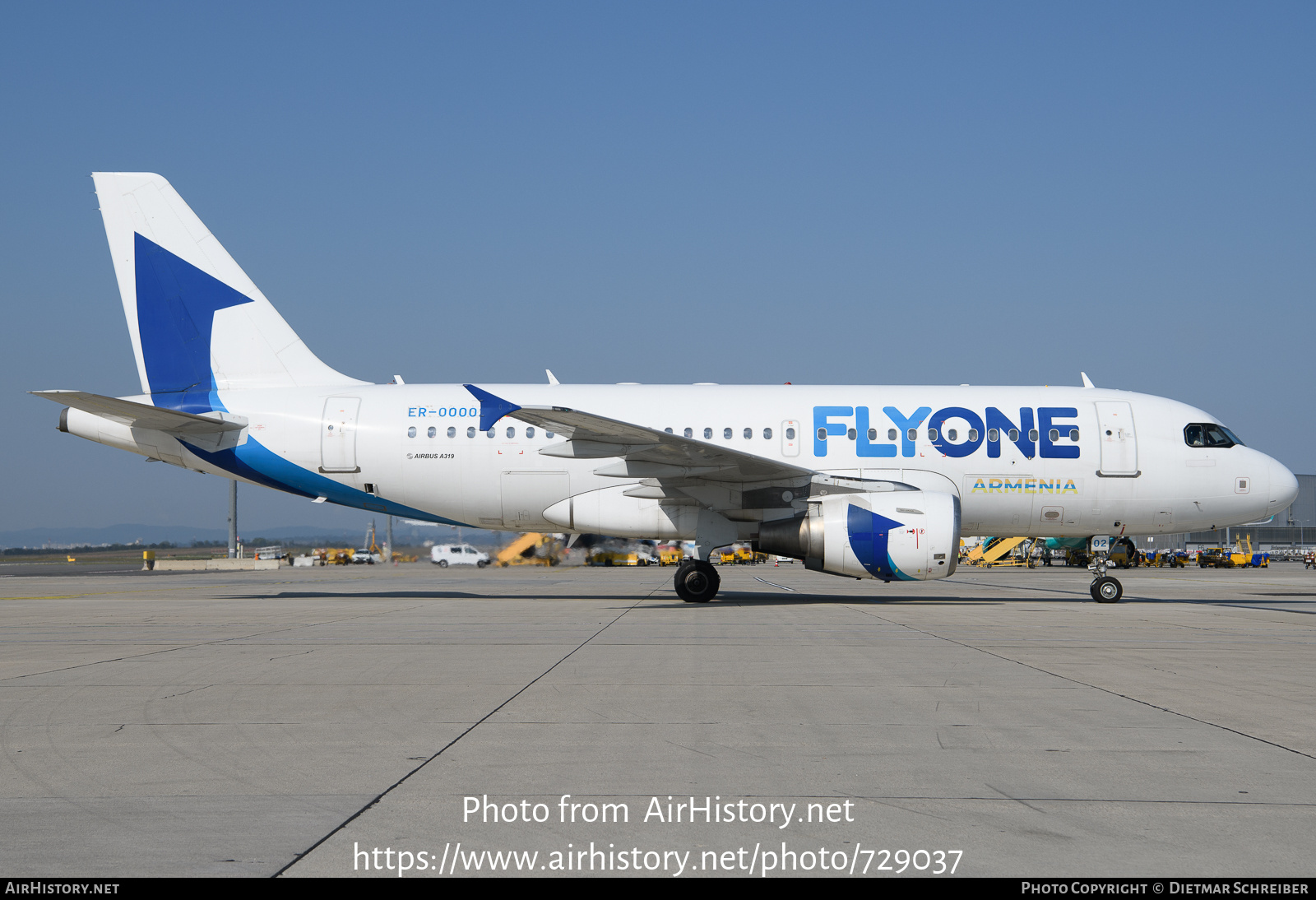 Aircraft Photo of ER-00002 | Airbus A319-112 | FlyOne | AirHistory.net #729037