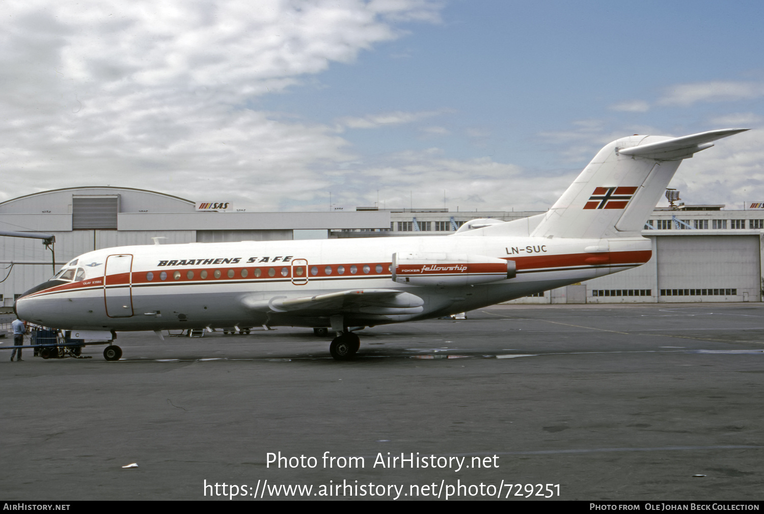 Aircraft Photo of LN-SUC | Fokker F28-1000 Fellowship | Braathens SAFE | AirHistory.net #729251