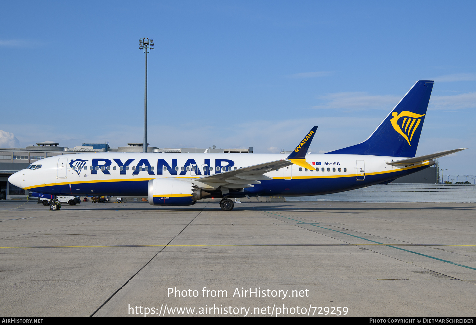 Aircraft Photo of 9H-VUV | Boeing 737-8200 Max 200 | Ryanair | AirHistory.net #729259