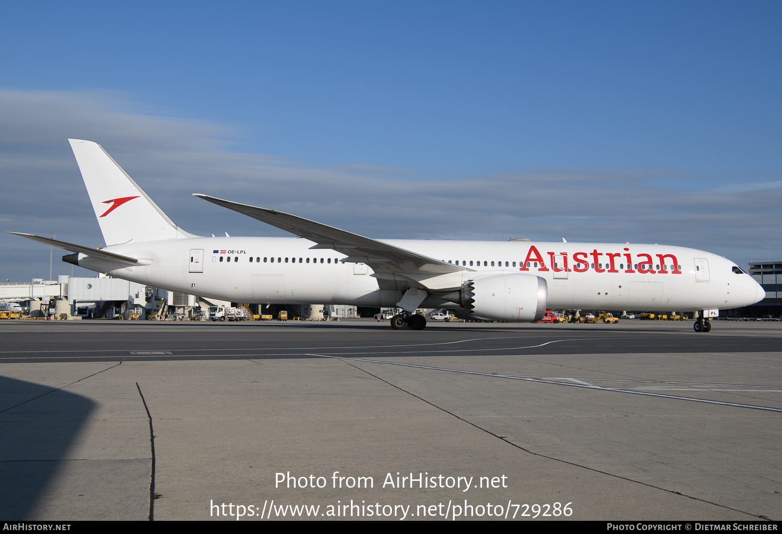 Aircraft Photo of OE-LPL | Boeing 787-9 Dreamliner | Austrian Airlines | AirHistory.net #729286